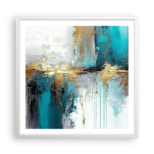 Affiche dans un cadre blanc - Poster - Tout coule - 60x60 cm