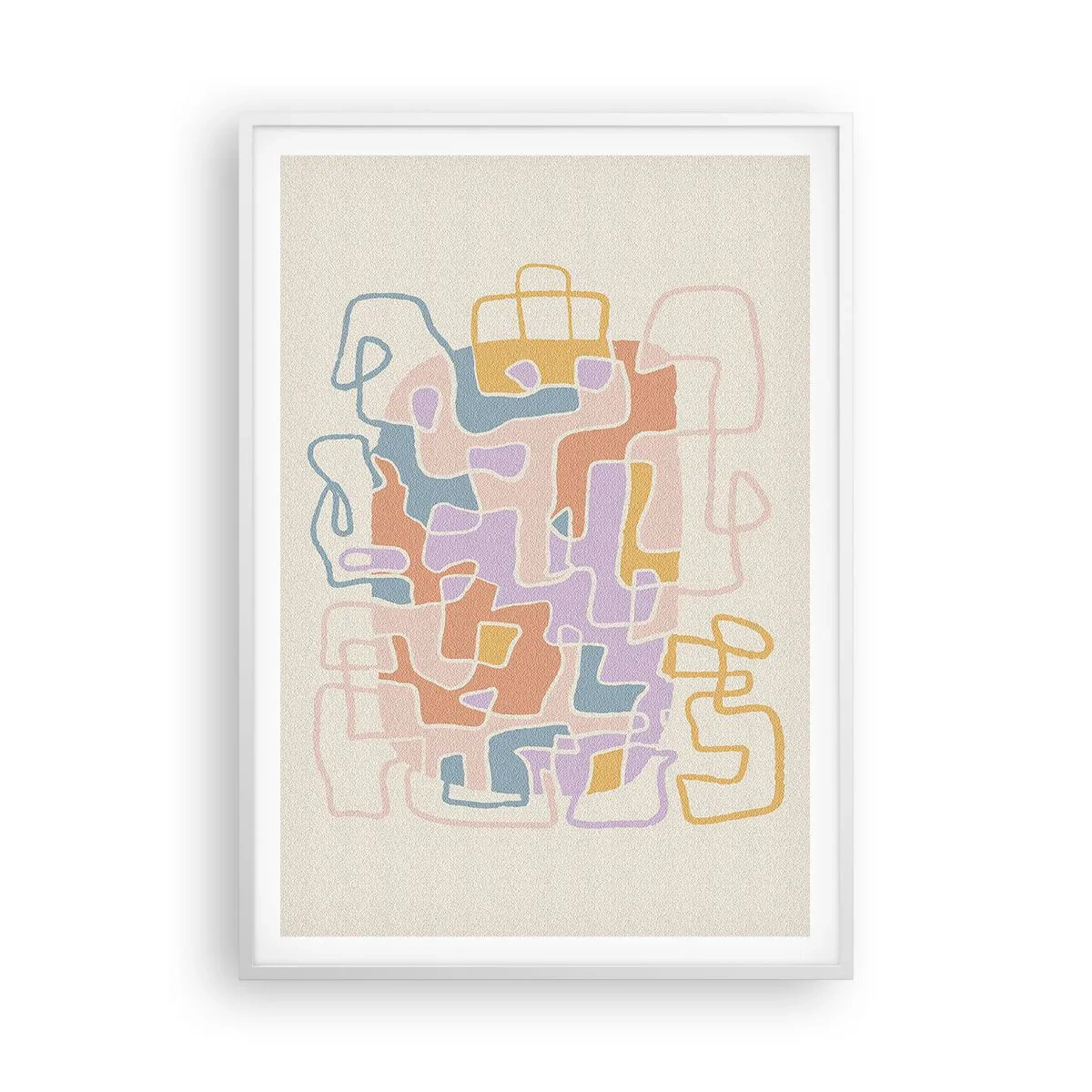 Affiche dans un cadre blanc - Poster - Labyrinthe – une aventure joyeuse - 70x100 cm