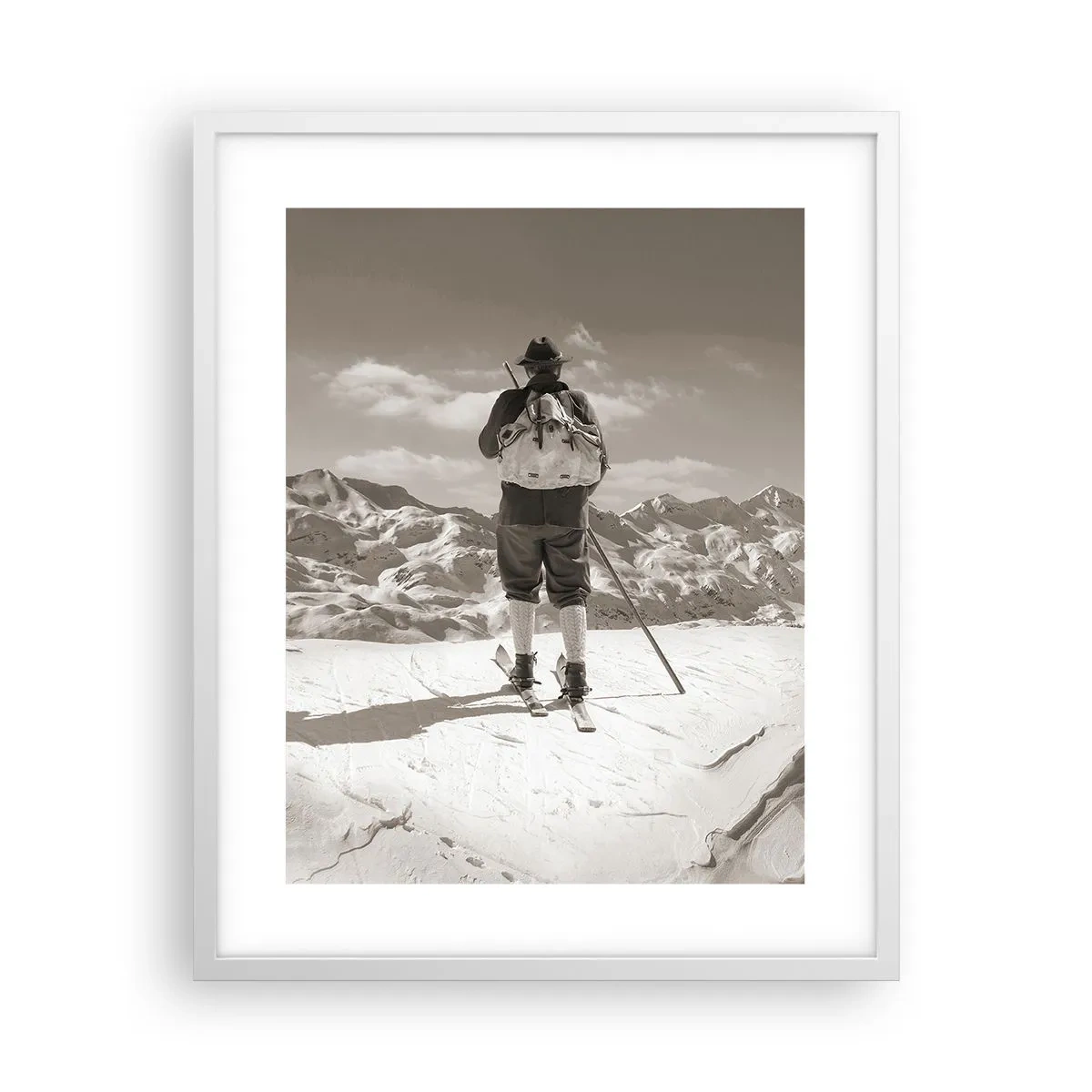 Affiche dans un cadre blanc - Poster - Toutes les mêmes ces montagnes - 40x50 cm