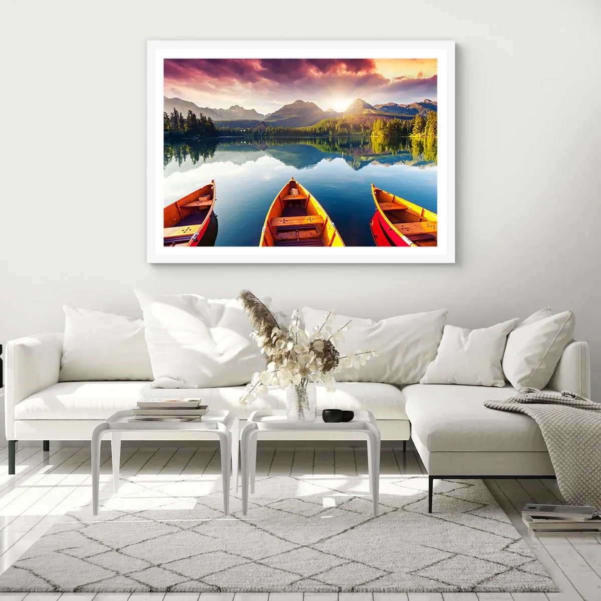 Affiche dans un cadre blanc - Poster - Rien contre nature - 100x70 cm
