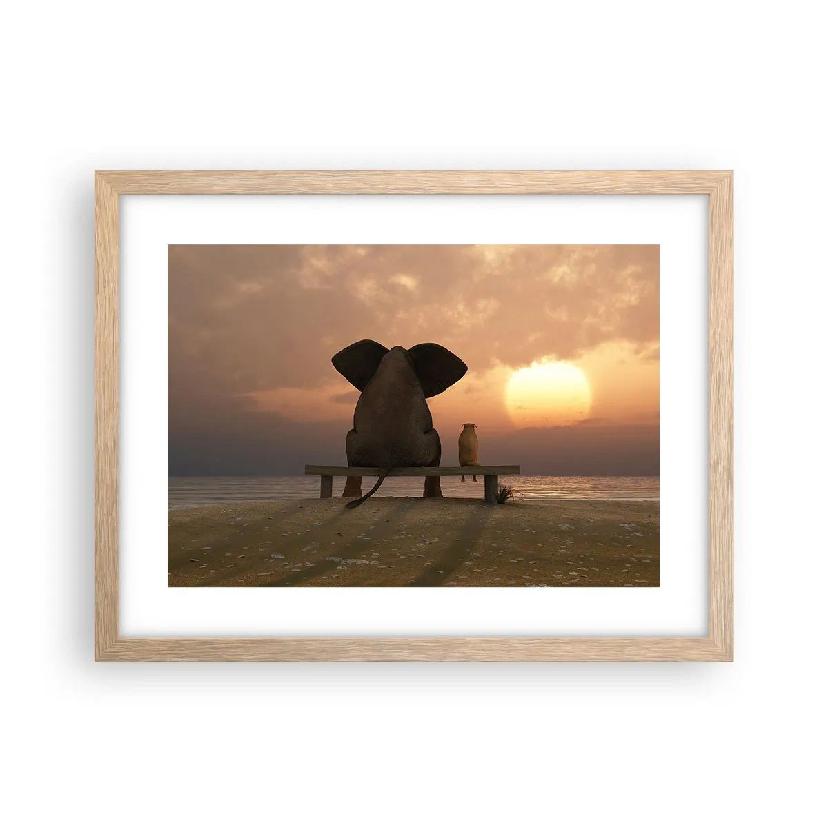 Affiche dans un chêne clair - Poster - C'est bon de garder le silence ensemble - 40x30 cm