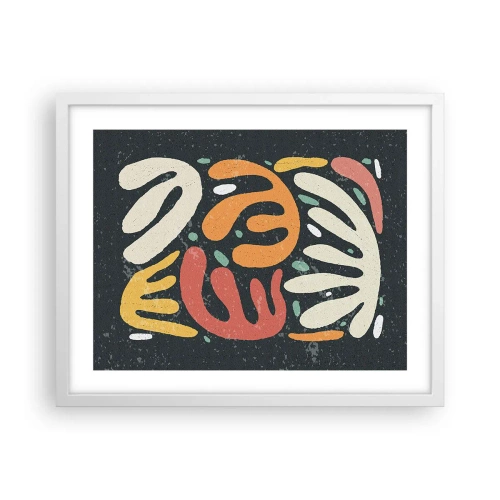 Affiche dans un cadre blanc - Poster - Composition – Je suis sur le point de t'attraper - 50x40 cm