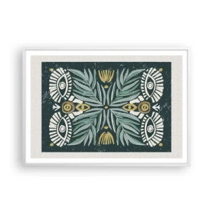 Affiche dans un cadre blanc - Poster - Comme une découpe folklorique - 100x70 cm