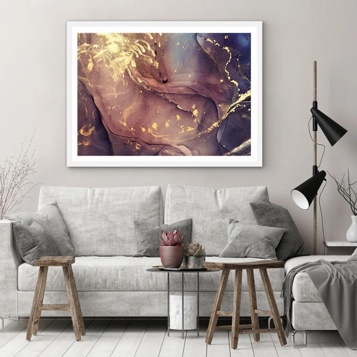 Affiche dans un cadre blanc - Poster - Matière et esprit - 100x70 cm