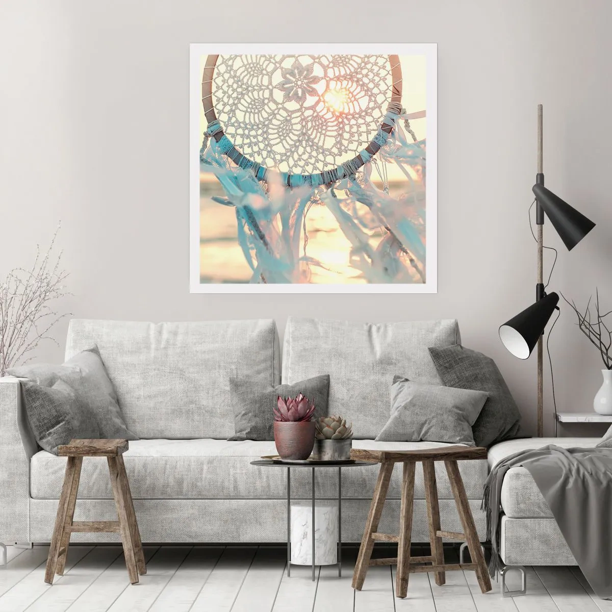 Affiche - Poster - Totem en dentelle - 40x40 cm
