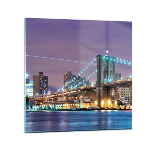 Impression sur verre - Image sur verre - Depuis de nombreuses années le pont de Brooklyn - 50x50 cm