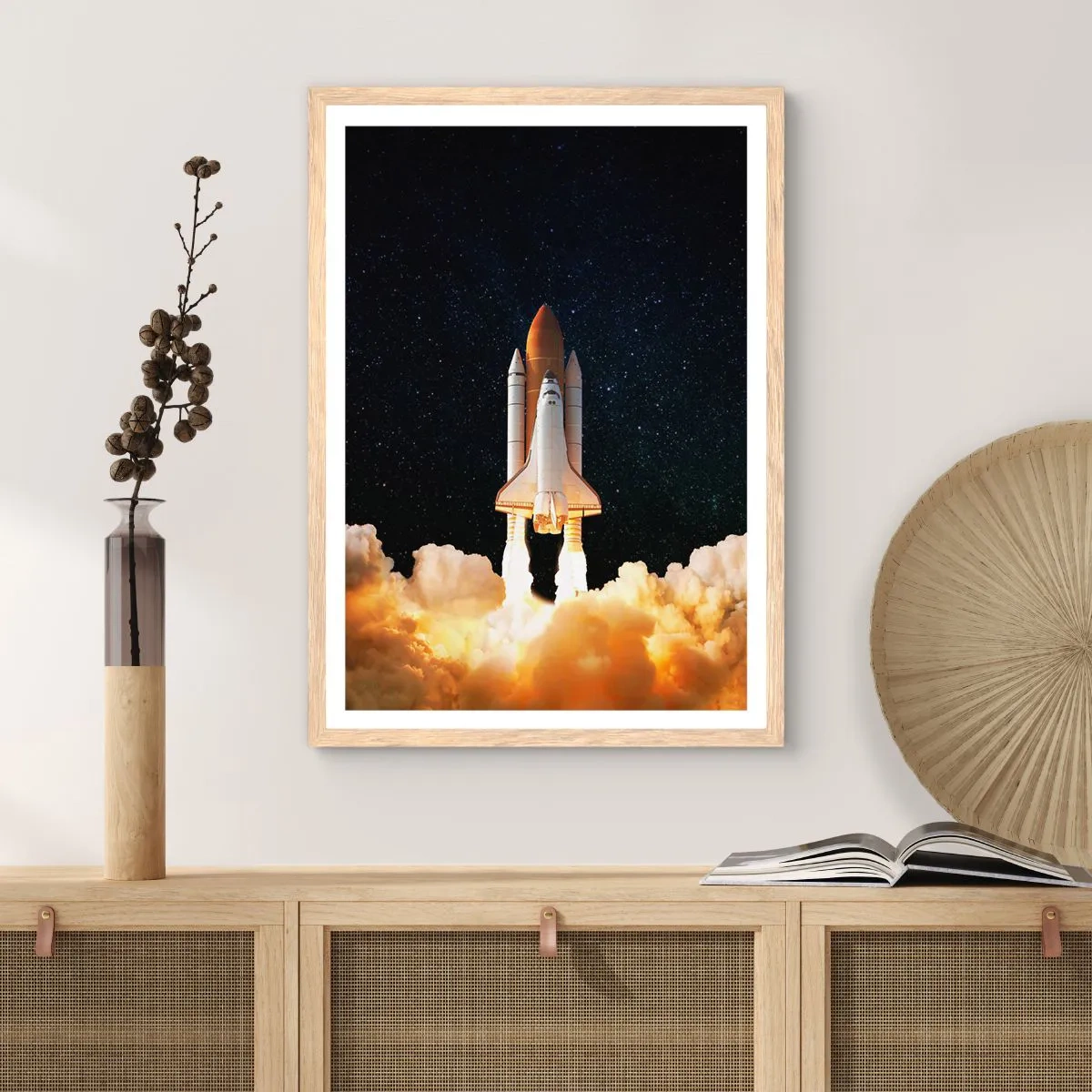 Affiche dans un chêne clair - Poster - Ad astra! - 70x100 cm