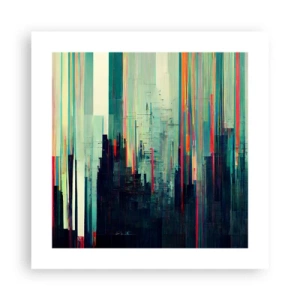 Affiche - Poster - Ville futuriste - 40x40 cm