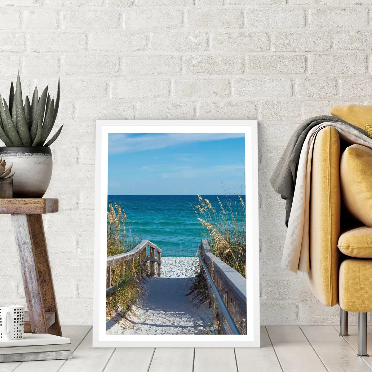 Affiche dans un cadre blanc - Poster - Au soleil, sous le vent - 70x100 cm