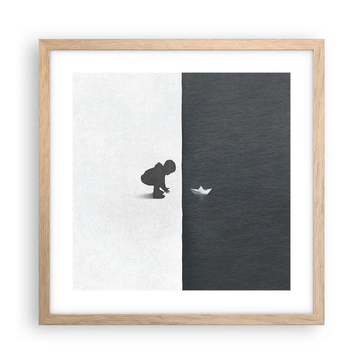 Affiche dans un chêne clair - Poster - Grande expédition - 40x40 cm