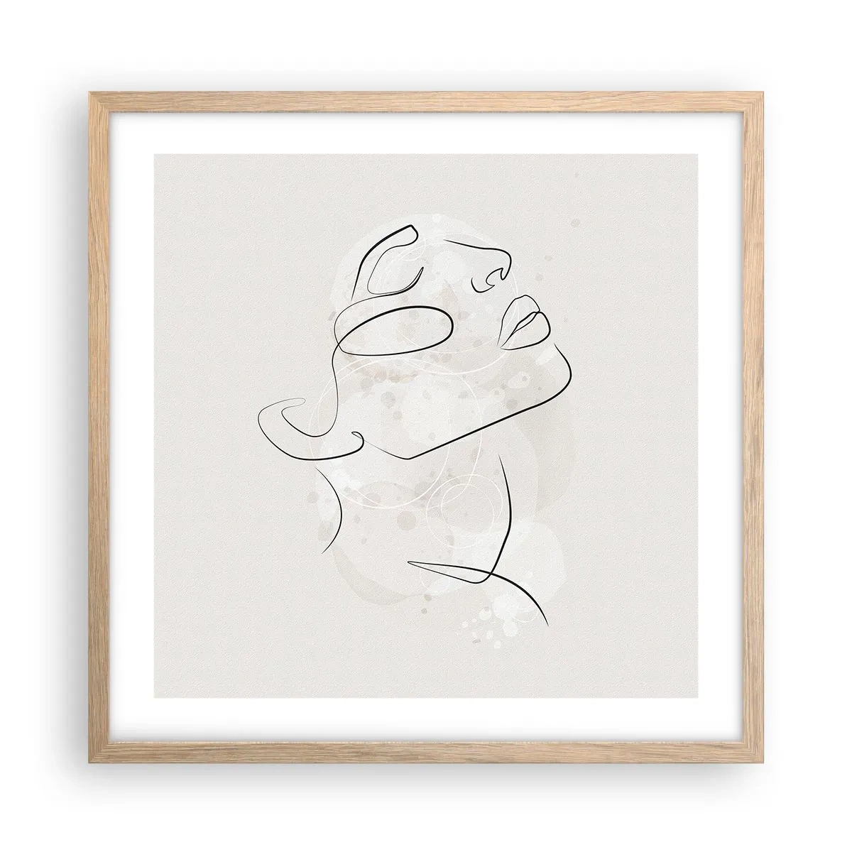 Affiche dans un chêne clair - Poster - L'esquisse d'un rêve - 50x50 cm