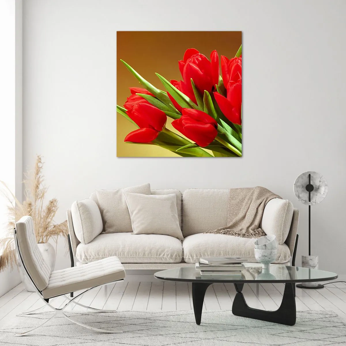 Impression sur verre - Image sur verre - Amas de joie printanière - 40x40 cm