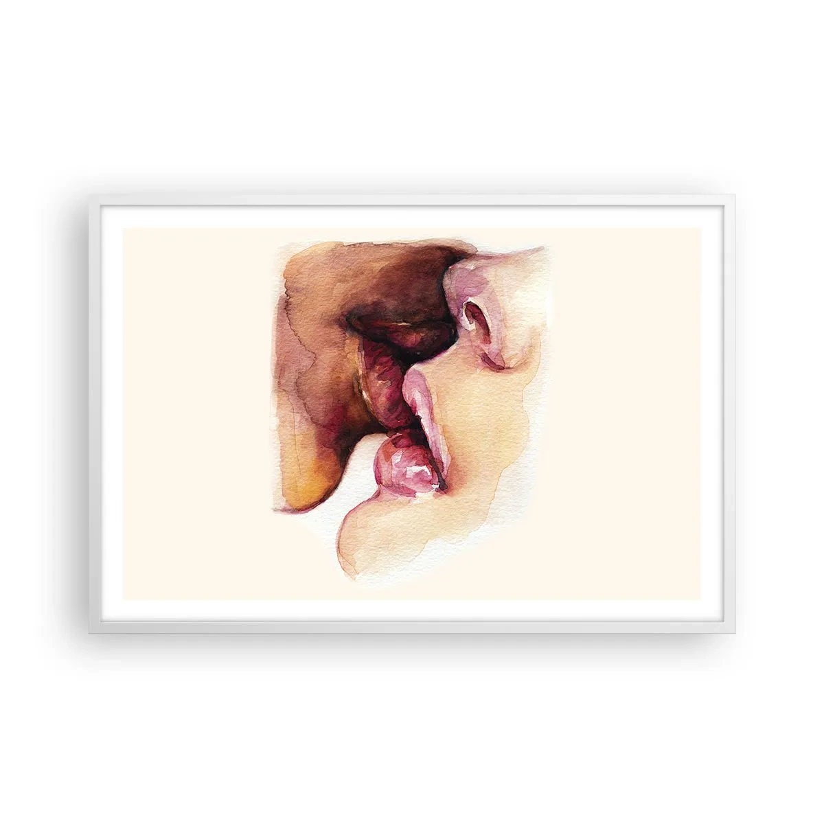 Affiche dans un cadre blanc - Poster - Comme le jour et la nuit, la terre et le ciel - 91x61 cm