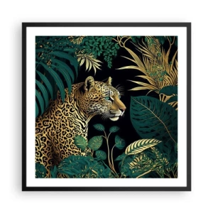 Affiche dans un cadre noir - Poster - Un hôte dans la jungle - 60x60 cm