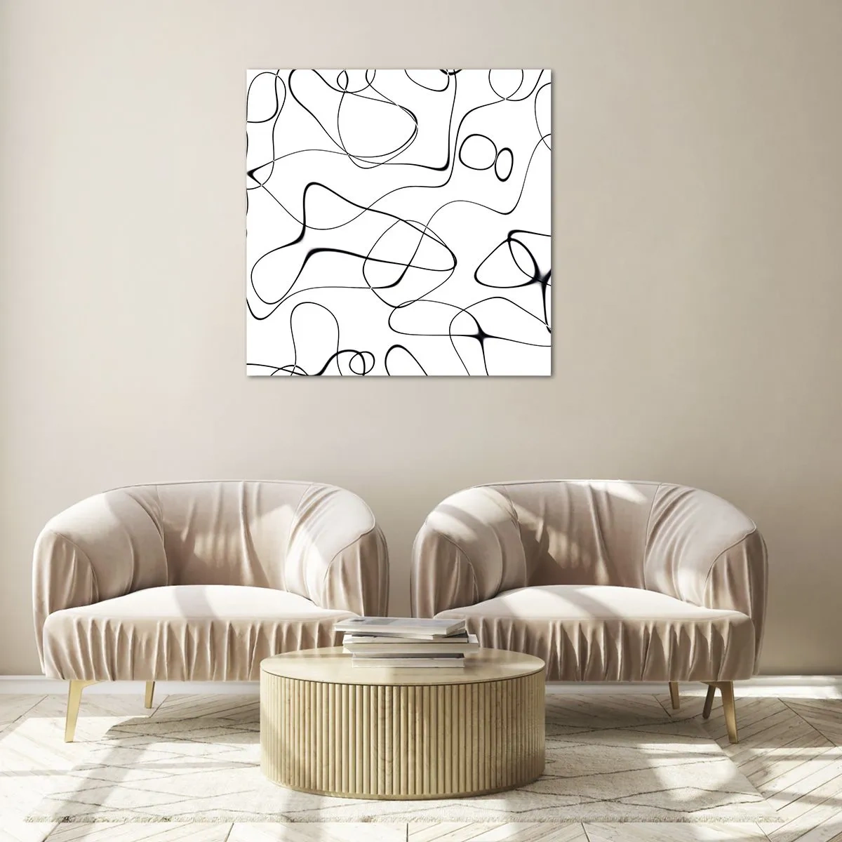 Impression sur verre - Image sur verre - Le chemin de la vie, les voies du hasard - 70x70 cm