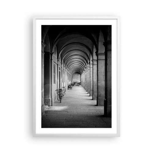 Affiche dans un cadre blanc - Poster - Sous les arcades - 50x70 cm