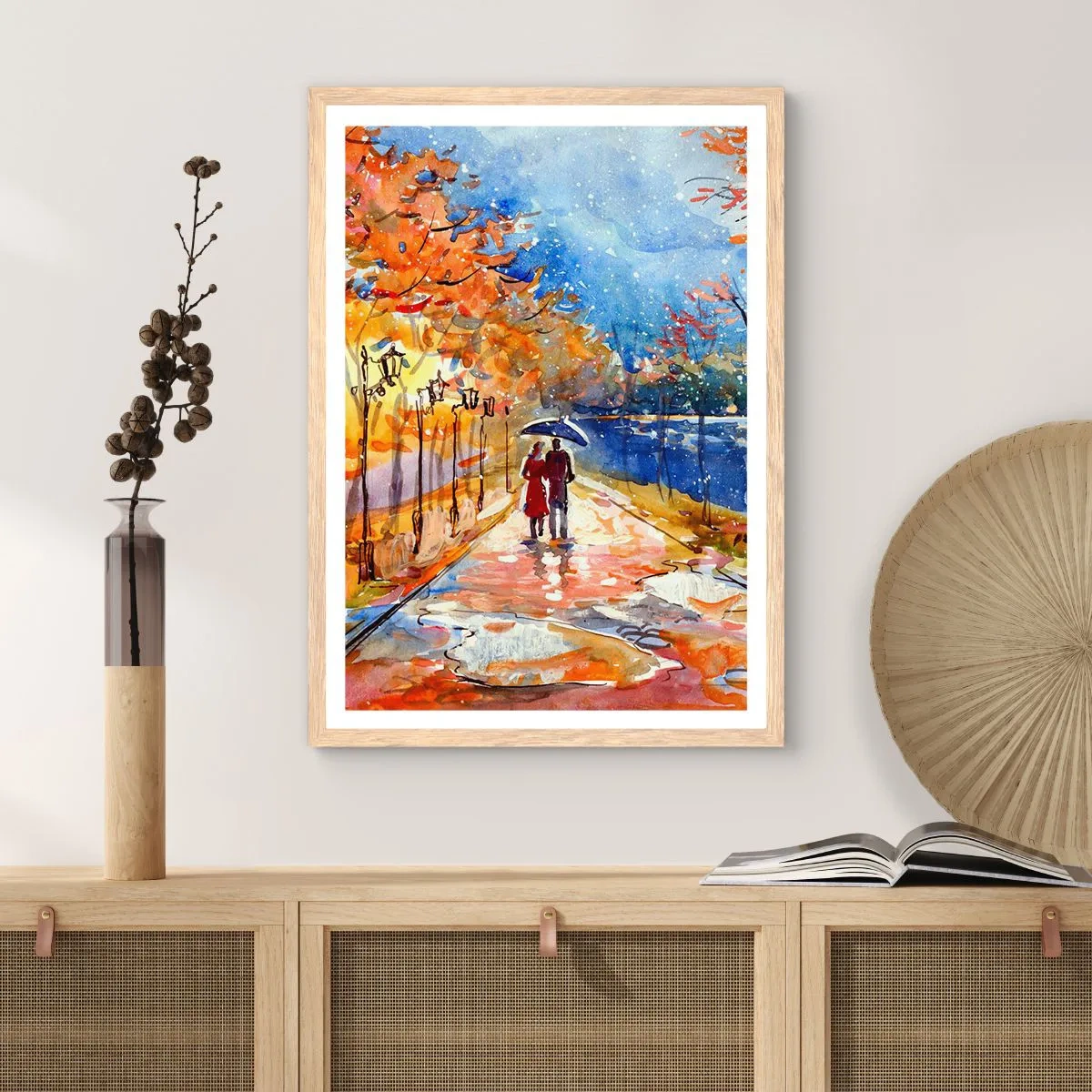 Affiche dans un chêne clair - Poster - Ensemble jusqu'au bout du temps - 30x40 cm