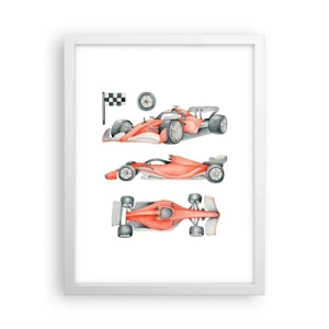 Affiche dans un cadre blanc - Poster - poursuis ton rêve - 30x40 cm