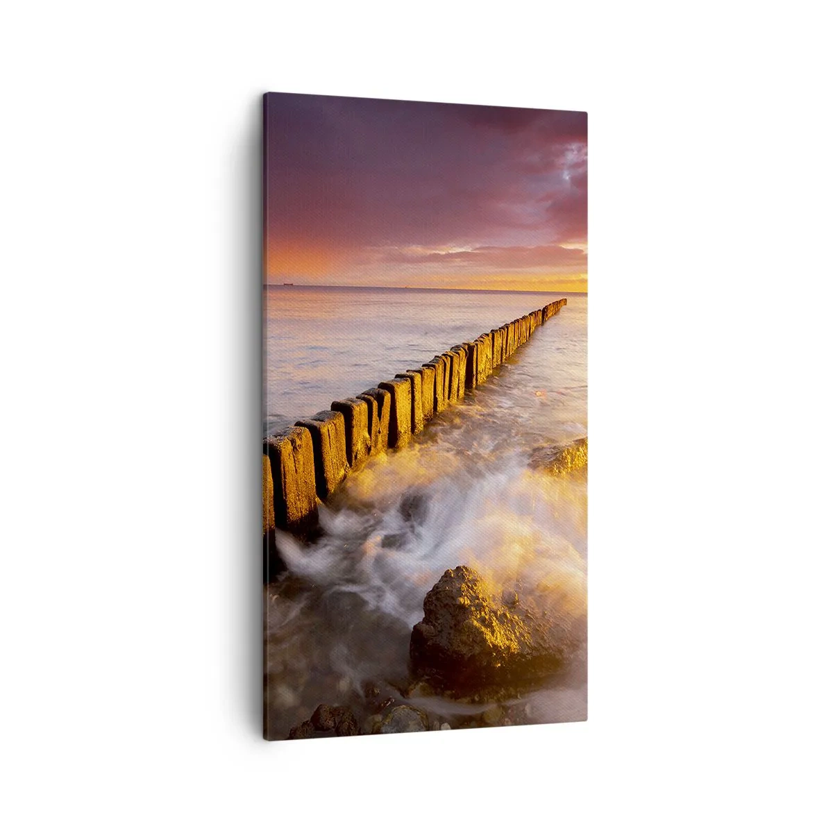 Impression sur toile - Image sur toile - La douceur des vagues - 45x80 cm