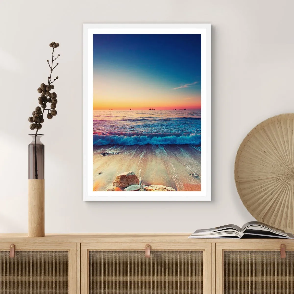 Affiche dans un cadre blanc - Poster - Mais quel horizon ? - 30x40 cm
