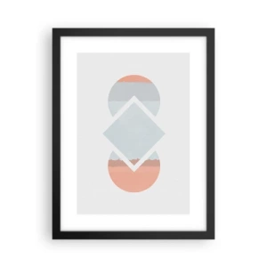 Affiche dans un cadre noir - Poster - La situation est clair - 30x40 cm