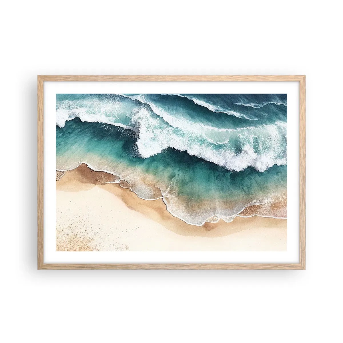 Affiche dans un chêne clair - Poster - La rencontre éternelle - 70x50 cm