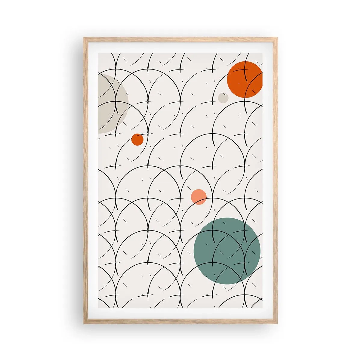 Affiche dans un chêne clair - Poster - Dans l'esprit pop art - 61x91 cm