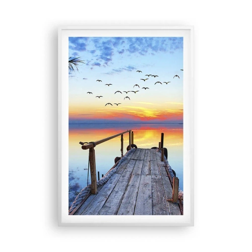 Affiche dans un cadre blanc - Poster - Il est temps de rentrer... - 61x91 cm