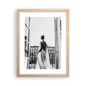 Affiche dans un chêne clair - Poster - Eveil des pensées - 30x40 cm