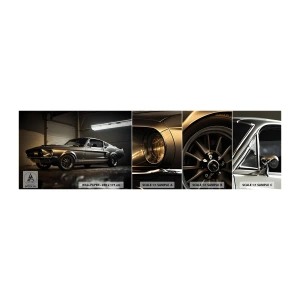 Échantillon de Papier Peint Autocollant Deluxe Sticker - Retour dans le passé - Voiture de sport, Rétro, Classique - 100x30 cm