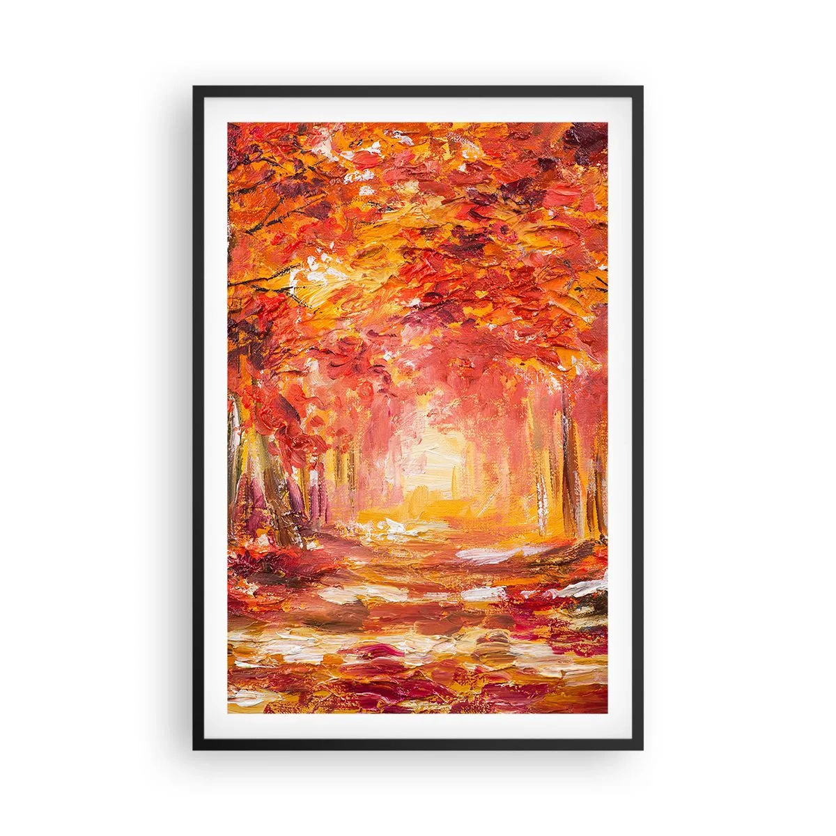 Affiche dans un cadre noir - Poster - Forêt de cuivre - 61x91 cm