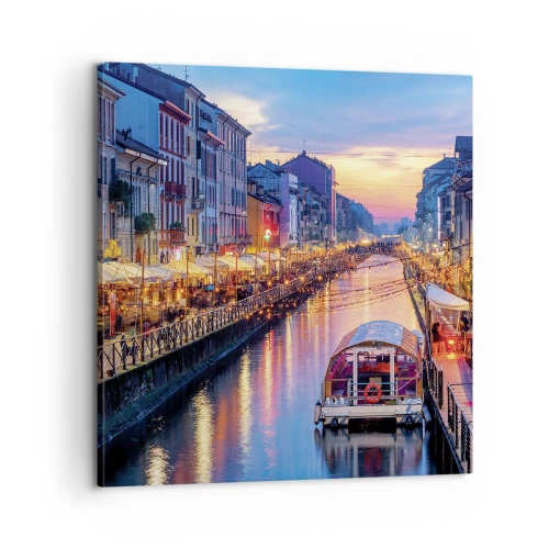 Impression sur toile - Image sur toile - Soirée de lumière et de jeu - 60x60 cm