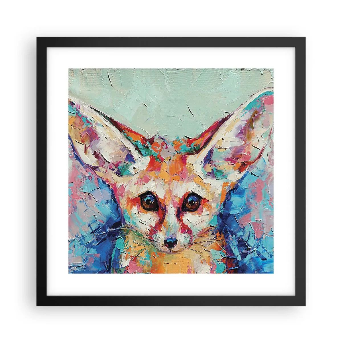 Affiche dans un cadre noir - Poster - Etes-vous prêts pour moi? - 40x40 cm