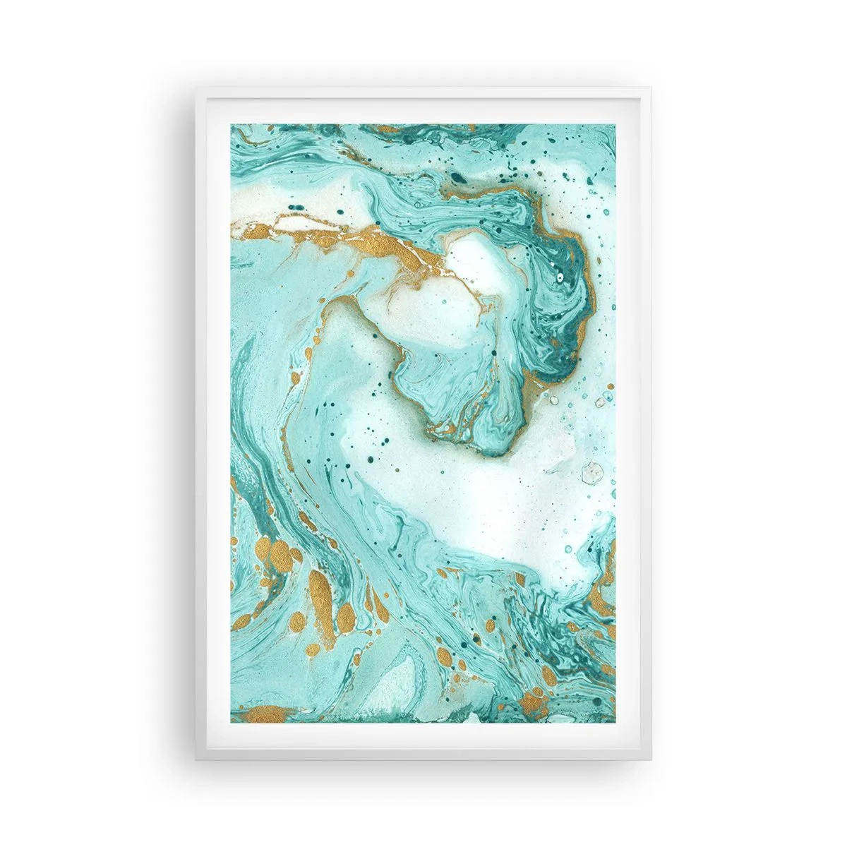 Affiche dans un cadre blanc - Poster - Sous la grande vague de l'ère Edo - 61x91 cm