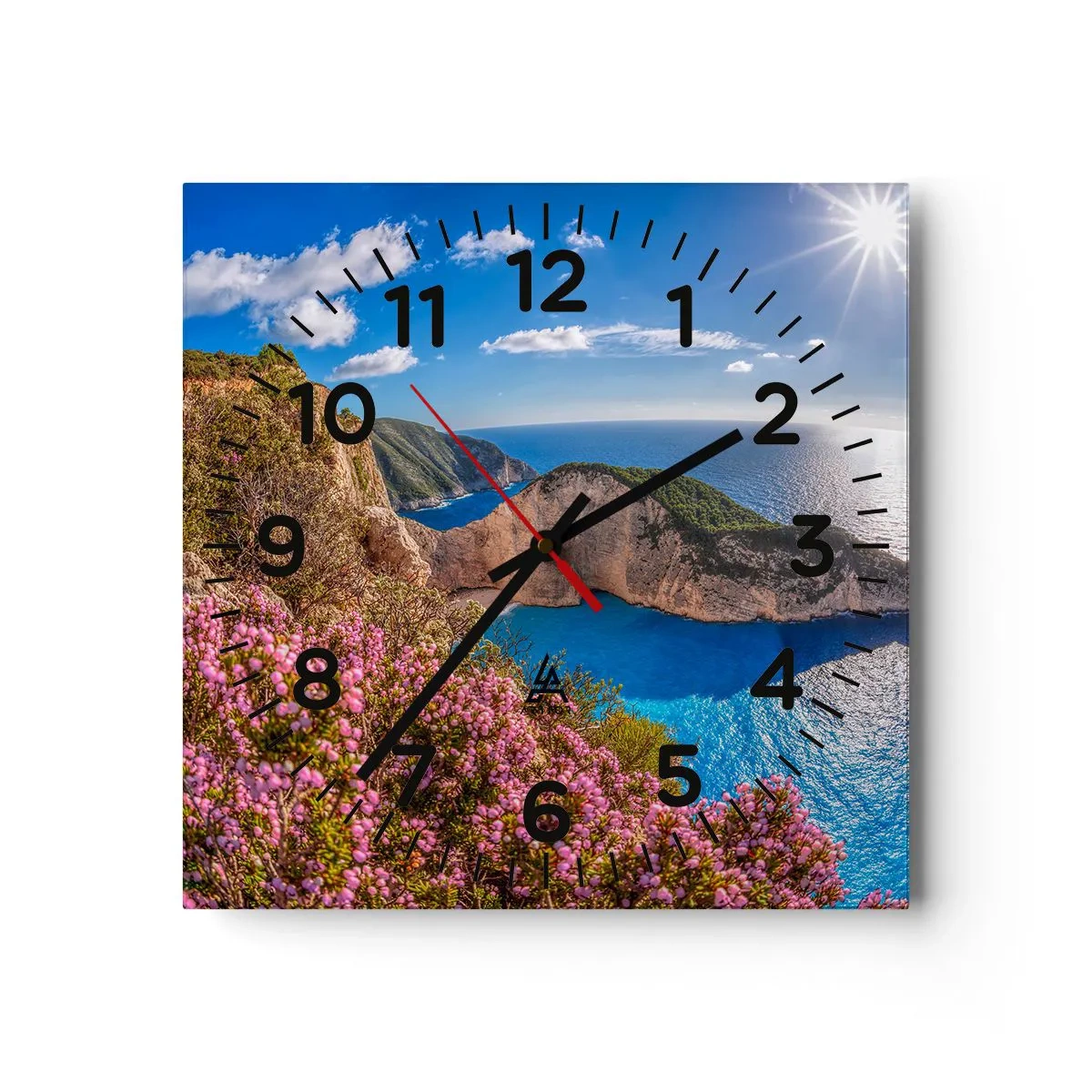 Horloge murale - Pendule murale - Mes super vacances grecques - 30x30 cm