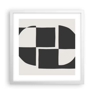 Affiche dans un cadre blanc - Poster - Antithèse - Synthèse - 40x40 cm