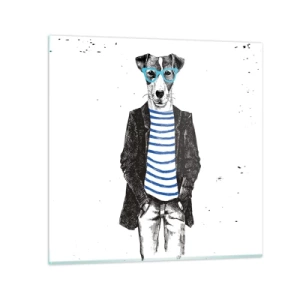 Impression sur verre - Image sur verre - Un charme de chien - 30x30 cm