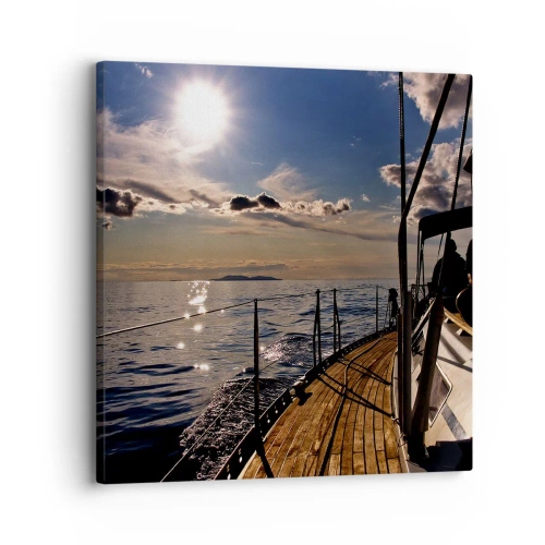 Impression sur toile - Image sur toile - Naviguer vers le soleil - 30x30 cm