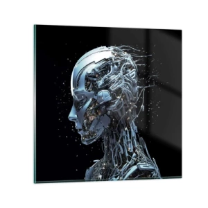 Impression sur verre - Image sur verre - La technologie est une femme - 30x30 cm