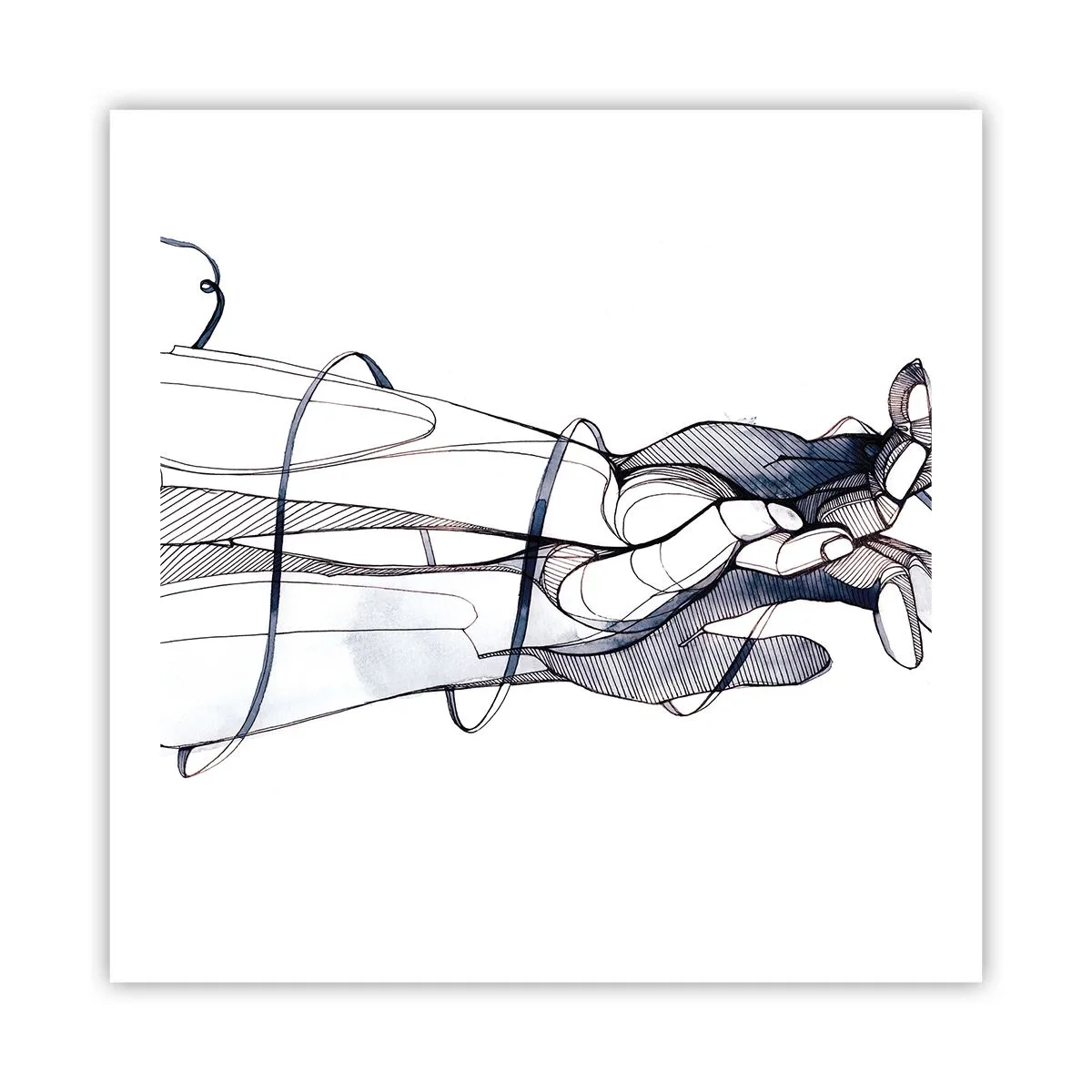 Affiche - Poster - Étude du touché - 60x60 cm