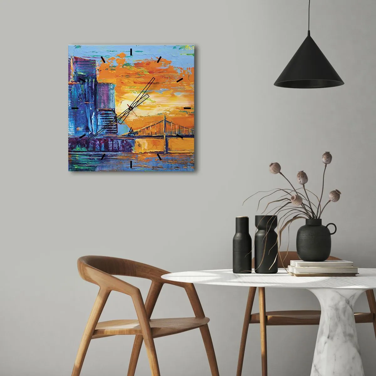 Horloge murale - Pendule murale - Culture et nature - 30x30 cm