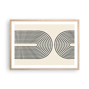 Affiche dans un chêne clair - Poster - Dans un instant... - 70x50 cm