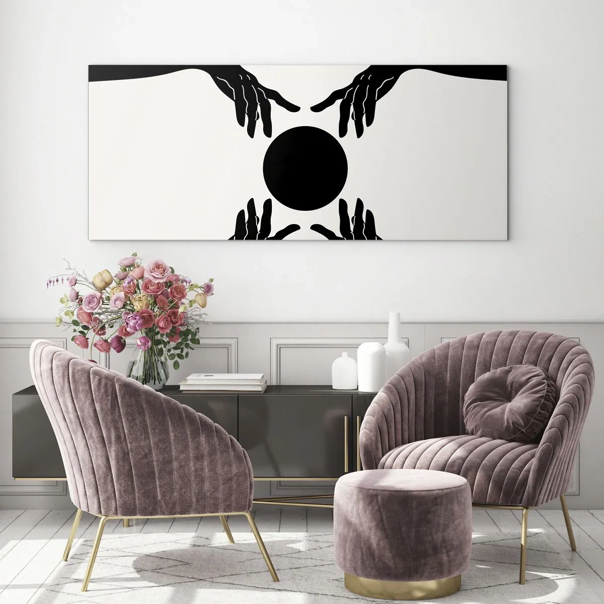 Impression sur verre - Image sur verre - Signe secret - 90x30 cm