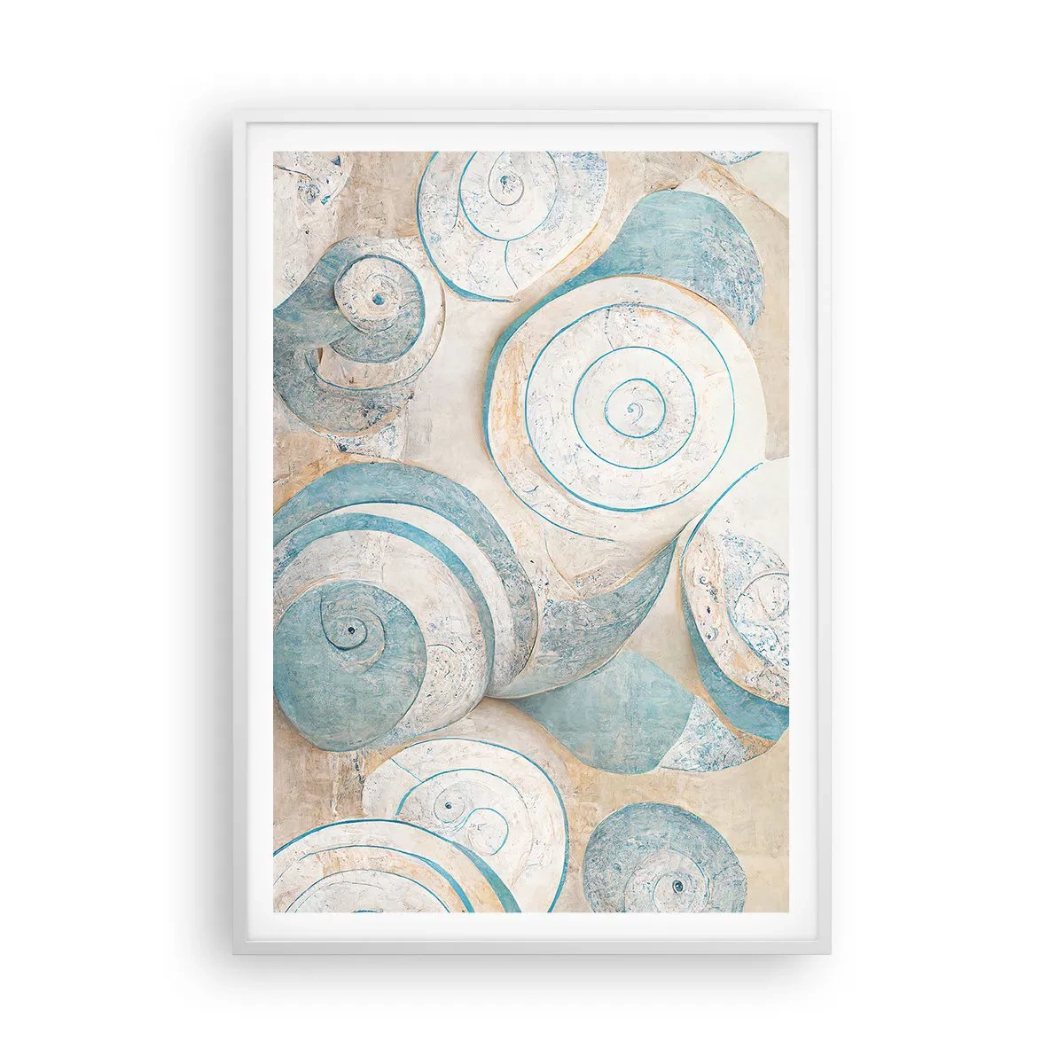 Affiche dans un cadre blanc - Poster - Que cache la coque ? - 70x100 cm