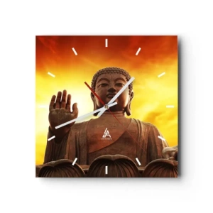 Horloge murale - Pendule murale - La paix du monde - 40x40 cm