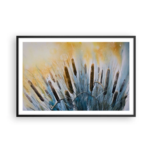 Affiche dans un cadre noir - Poster - Fraicheur de l'eau, chaleur du soleil - 91x61 cm