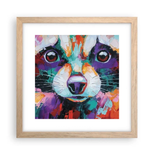 Affiche dans un chêne clair - Poster - Uniquement de belles émotions - 30x30 cm