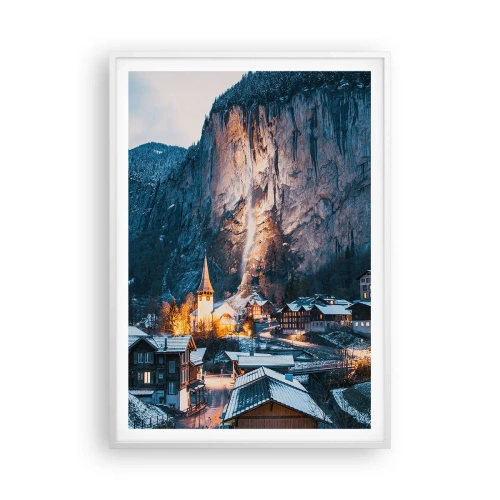 Affiche dans un cadre blanc - Poster - Esprit brillant de l'hiver - 70x100 cm