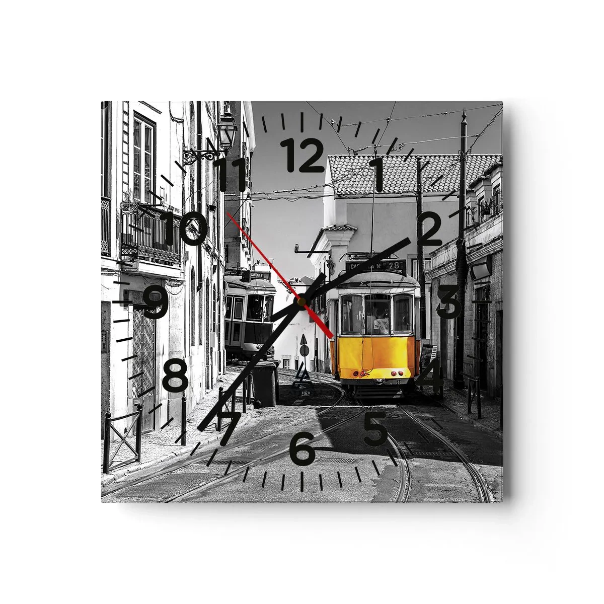 Horloge murale - Pendule murale - L'âme de Lisbonne - 40x40 cm