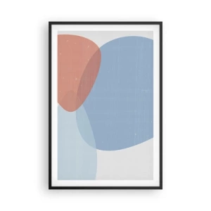 Affiche dans un cadre noir - Poster - Relations pastel - 61x91 cm